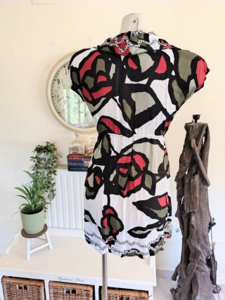Vestido túnica Didi Y2K estampado abstracto