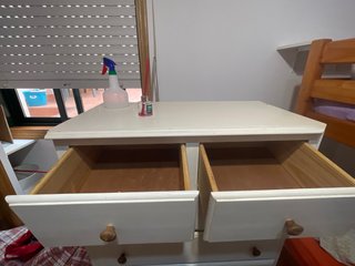 Cómoda 6 cajones madera blanca
