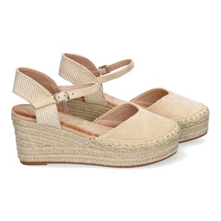 Cuñas Yute Beige con Pulsera