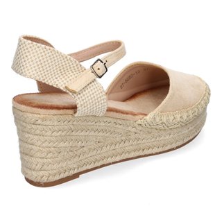 Cuñas Yute Beige con Pulsera