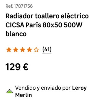 Toallero Eléctrico 500W
