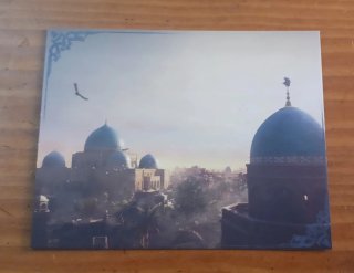 ASSASSINS CREED MIRAGE POSTALES Y MAPA DE BAGDAD