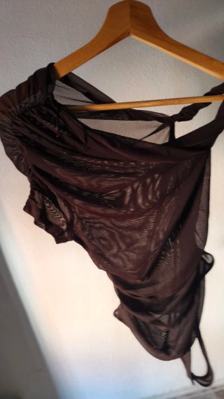 Body de Malla Marrón Talla Única