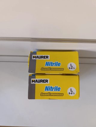 2 Cajas Guantes Nitrilo MAURER Talla L