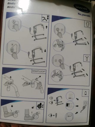 Grúa de elevación personas, Arnés, silla de ruedas