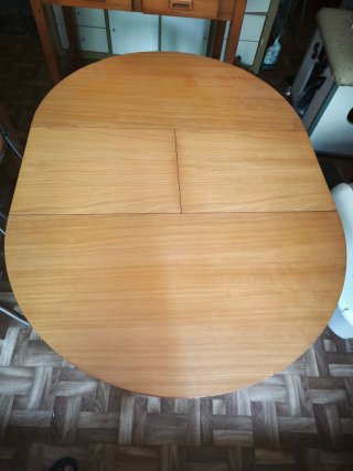 Mesa redonda extensible madera 4 personas