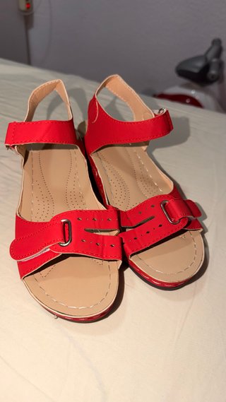 Sandalias Rojas Mujer