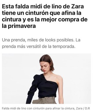 Falda larga Zara caqui con cinturón.