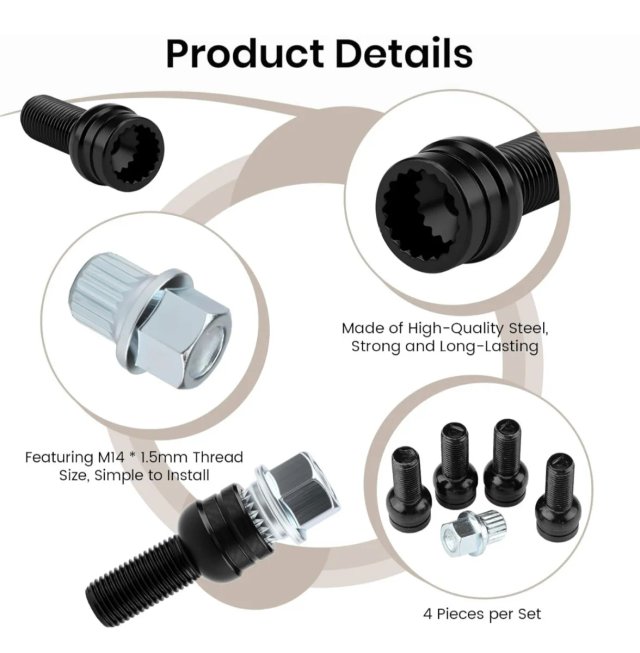 Tornillos Antirrobo Rueda Mercedes Fuengirola