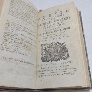 Libro antico - Delle poesie malinconiche 1791