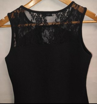 Body de encaje negro mujer