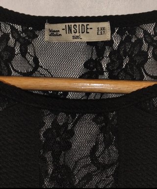 Body de encaje negro mujer