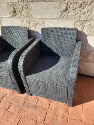 Conjunto de 2 Sillones de Jardín