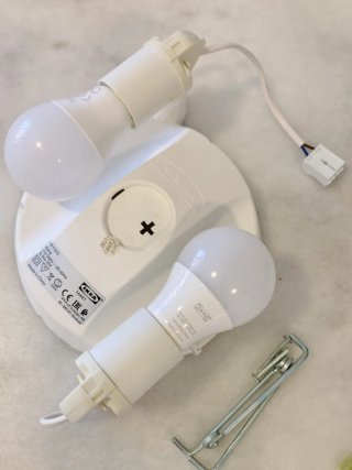 Plafón techo Ikea blanco tejido