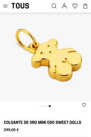 Conjunto Ositos Tous Oro