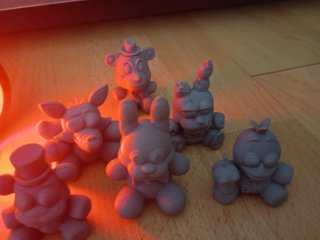 Lote 6 Figuras 3D FNAF plush