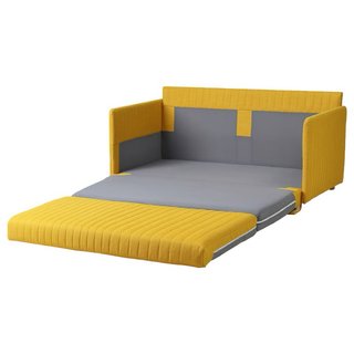 Sofá Ikea Amarillo Tela y Madera FRIDHULT