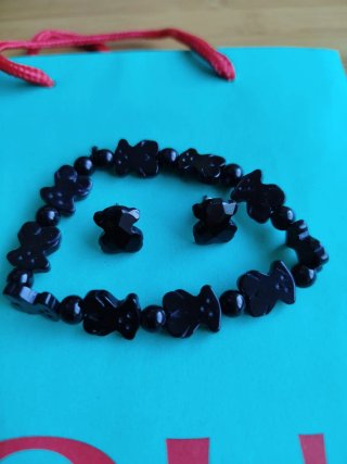Conjunto Diseño Tous Pulsera y Pendientes Oso