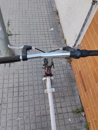 Bicicleta plegable blanca