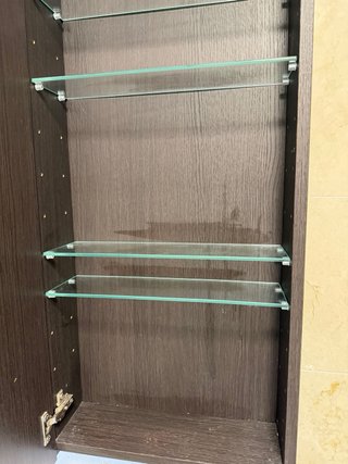 2 Muebles Baño Colgantes Madera Oscura