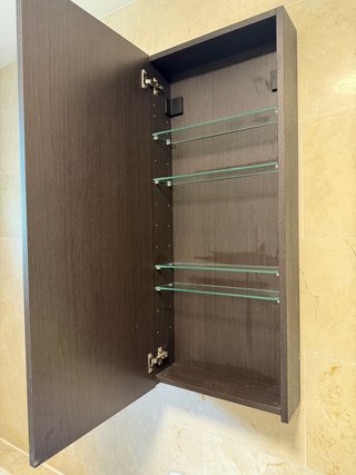 2 Muebles Baño Colgantes Madera Oscura