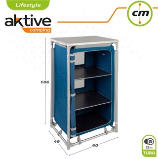 Mueble Cocina Camping AKTIVE Azul/Gris