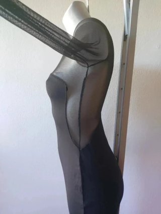 Abito lungo elegante nero tg.44