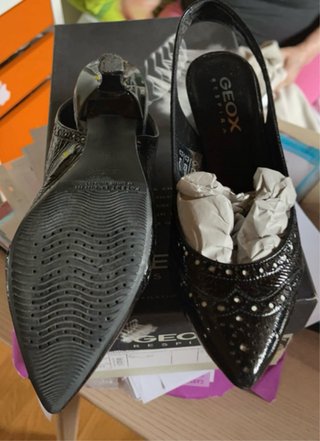 Scarpe Geox nere tacco 4 cm