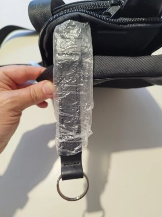 Borsello Piquadro tessuto e pelle nero