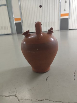 Botijo antiguo barro cocido 33 cm