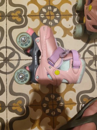 Regalo Patines de 4 ruedas rosas y morados 30 a 3
