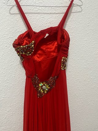 Vestido Largo Rojo Elegante Fiesta Boda Graduación