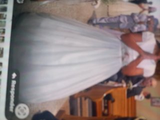 Vestido de Comunión Blanco con verde talla 11-12