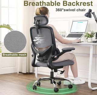 Silla Ergonómica Negra y Gris - NUEVA