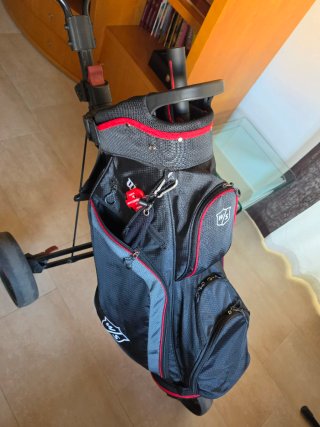 Carro golf Masters + Bolsa Wilson + Sombrilla