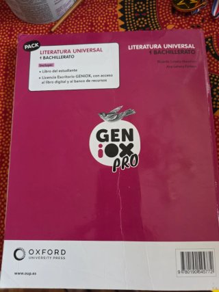 Literatura Universal 1º Bachillerato. Libro del...
