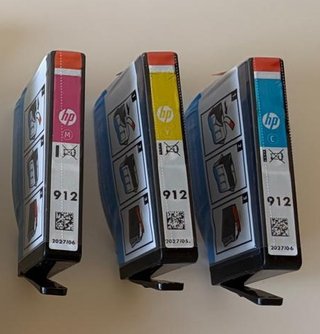 Cartuchos HP 912 Cian, Magenta y Negro