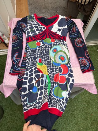 Vestido largo estampado manga larga