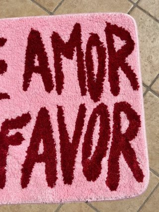 Tappeto bagno More Amor Por Favor rosa