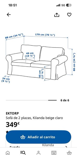 Sofá de 2 plazas