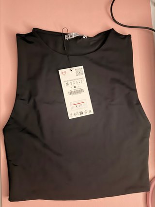 Top Zara Negro Talla M