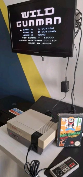 Nintendo Wild Gunman NES videogame completo