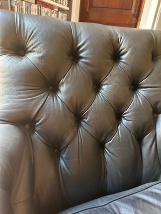 Sillón estilo Chester Piel Negro