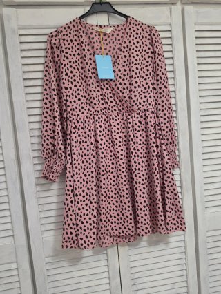 Vestido rosa estampado