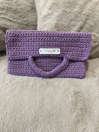 Bolso de mano crochet hecho a mano