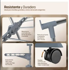 Tendedero Vertical PORTENTUM Plegable