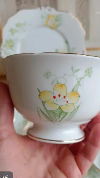 Juego de té inglés porcelana floral