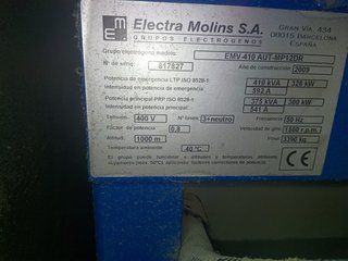 Generador Electra Molins EMV-410 AUT-MP12DR 400kVA