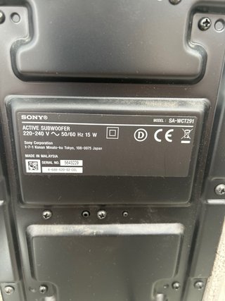 Subwoofer Sony SA-WCT291 / HT-CT291