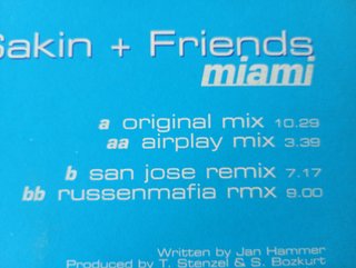DJ SAKIN + FRIENDS - MIAMI - VINILO REMEMBER
